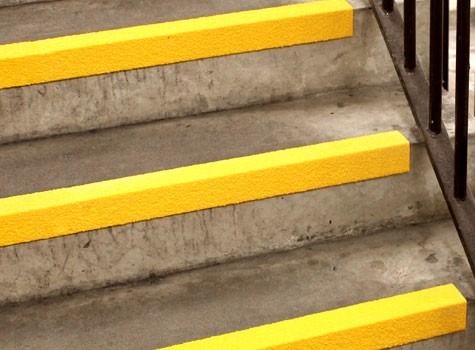 compact Voorschrift Wrok Anti Slip Stair Nosings cost effective & highly durable - Visul Systems